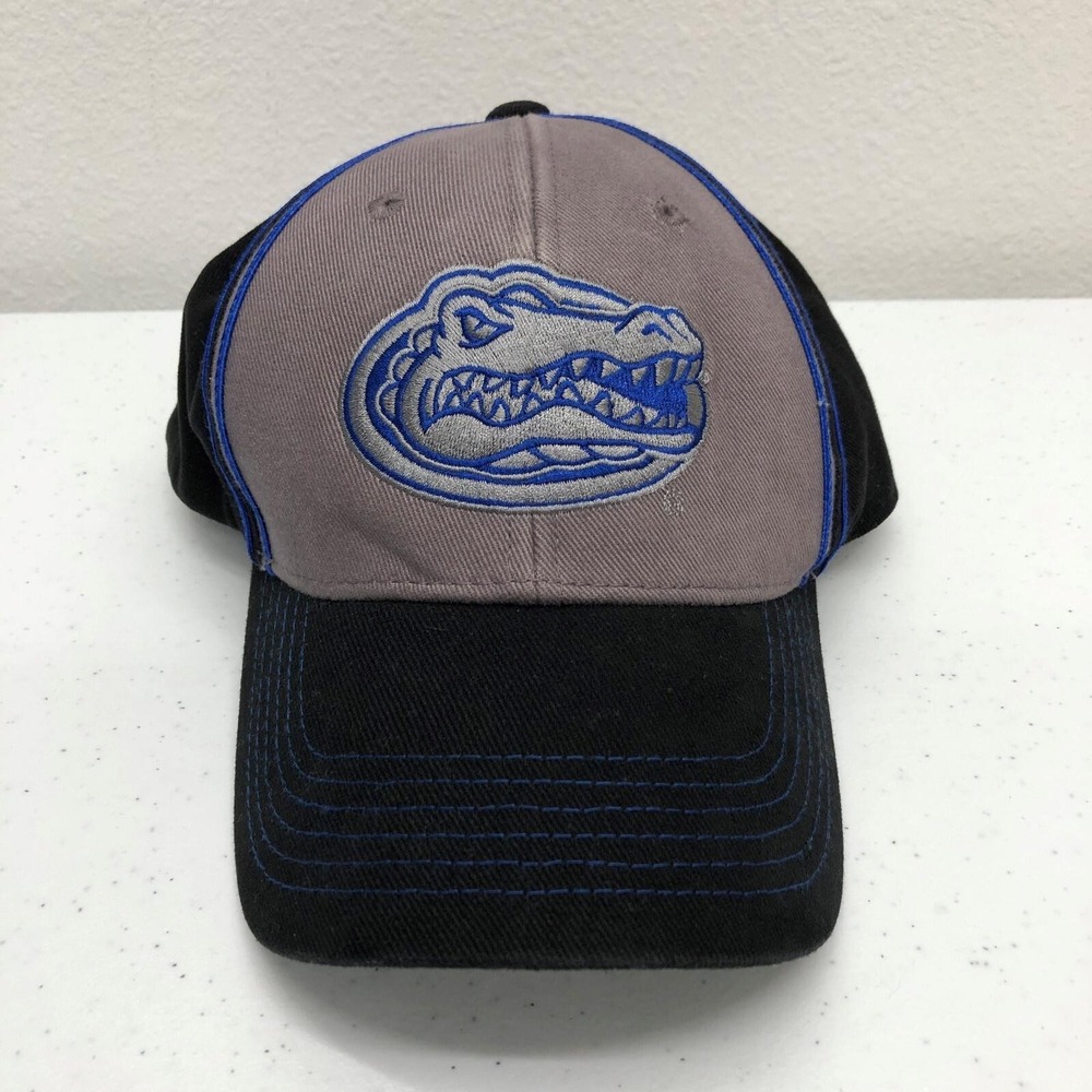 Captivating Hat Cap Snap Back Mens One Size Black Gray Alligator Sports Logo